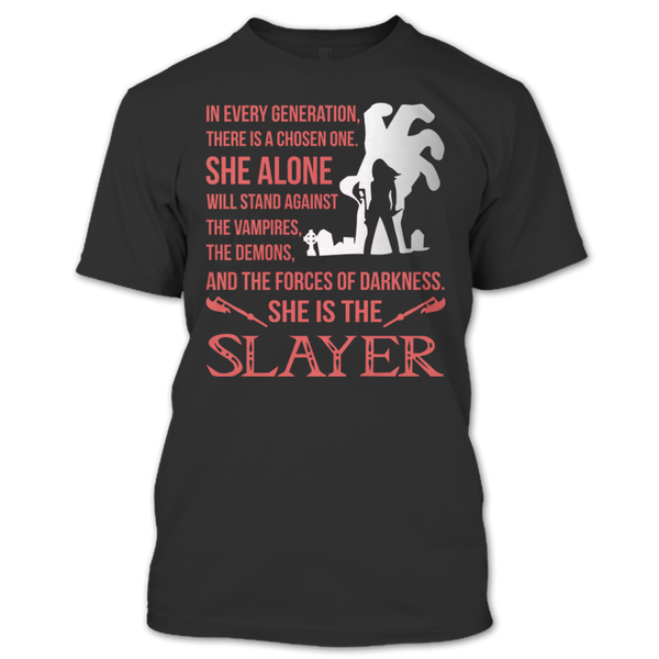 A black t-shirt with the shopify logo