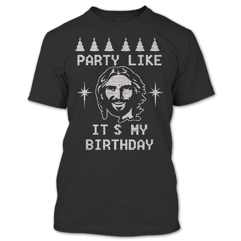 A black t-shirt with the shopify logo