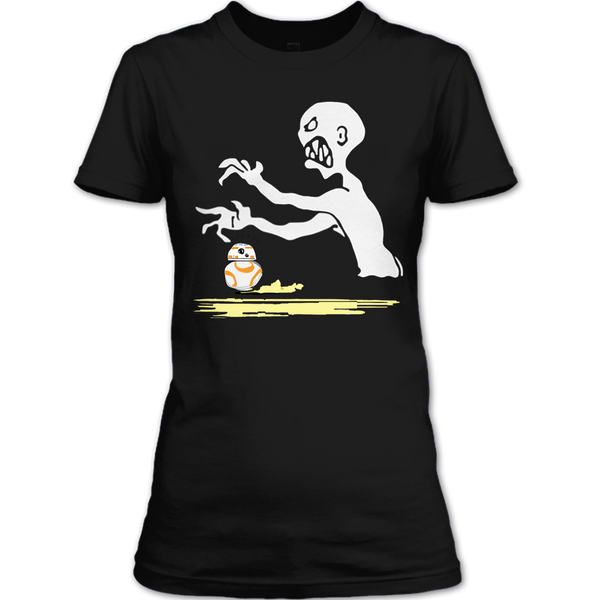 A black t-shirt with the shopify logo