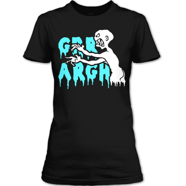 A black t-shirt with the shopify logo