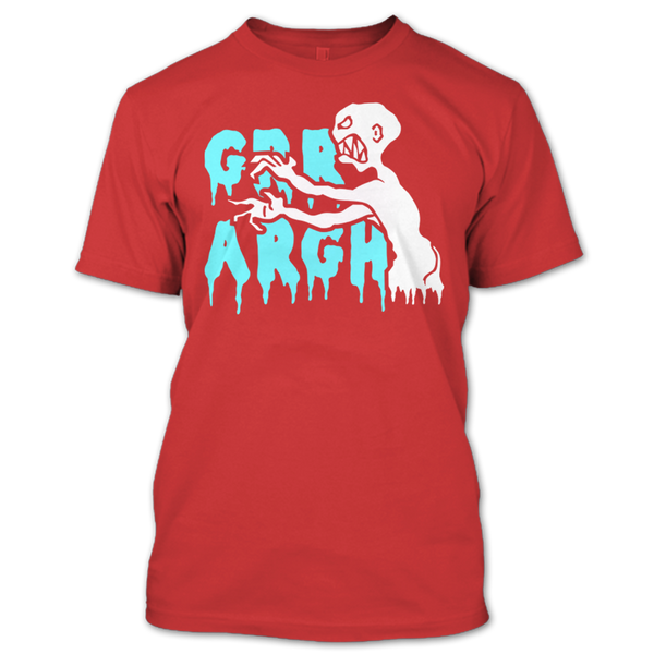 A black t-shirt with the shopify logo