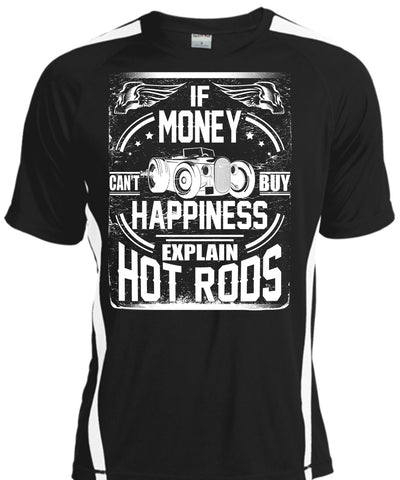 A black t-shirt with the shopify logo