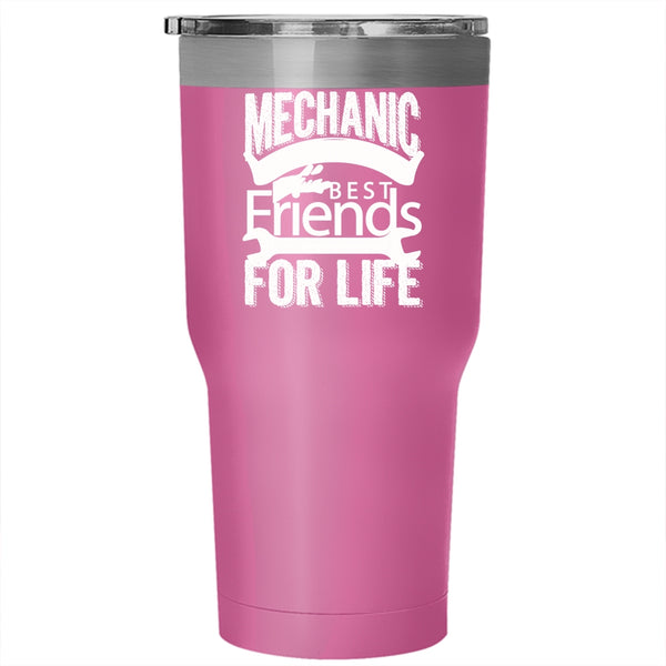 Mechanic And His Son Tumbler 30 oz Stainless Steel, Best Friends For Life Travel Mug