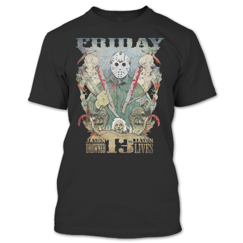 A black t-shirt with the shopify logo