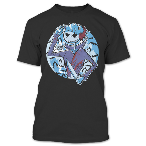 A black t-shirt with the shopify logo