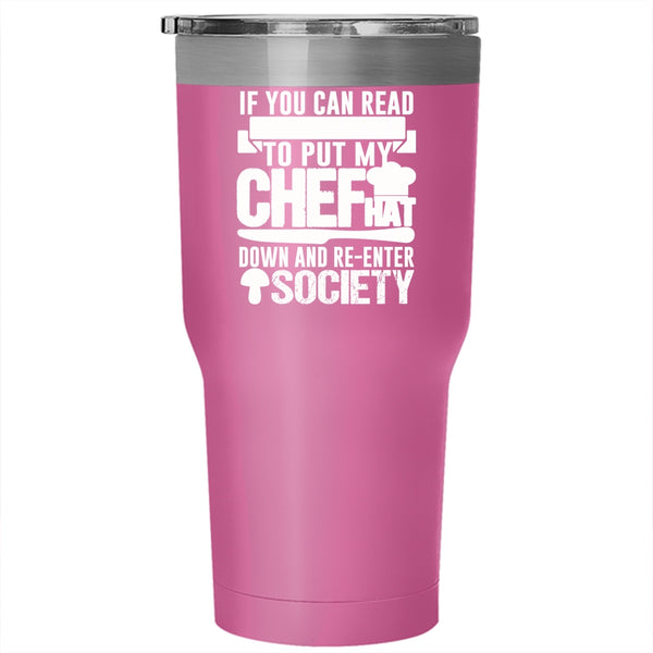 If You Can Read This I Was Forced To Put My Chef Tumbler 30 oz Stainless Steel, Awesome Chef Travel Mug