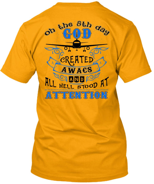 God Created Awacs T Shirt, I Love Pilot T Shirt