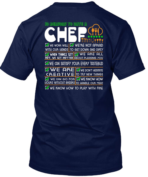 10 Reason To Date A Chef T Shirt, I Love Cooking T Shirt