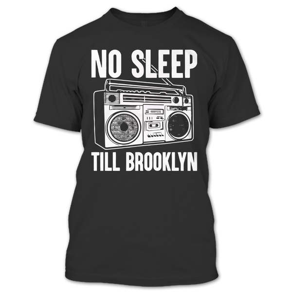 A black t-shirt with the shopify logo