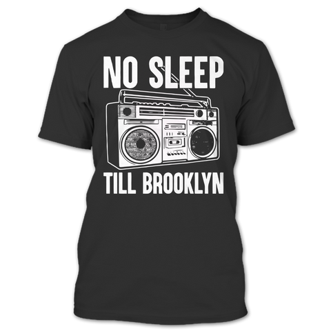 A black t-shirt with the shopify logo