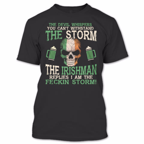 A black t-shirt with the shopify logo