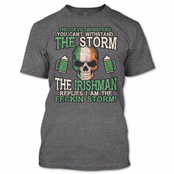 A black t-shirt with the shopify logo