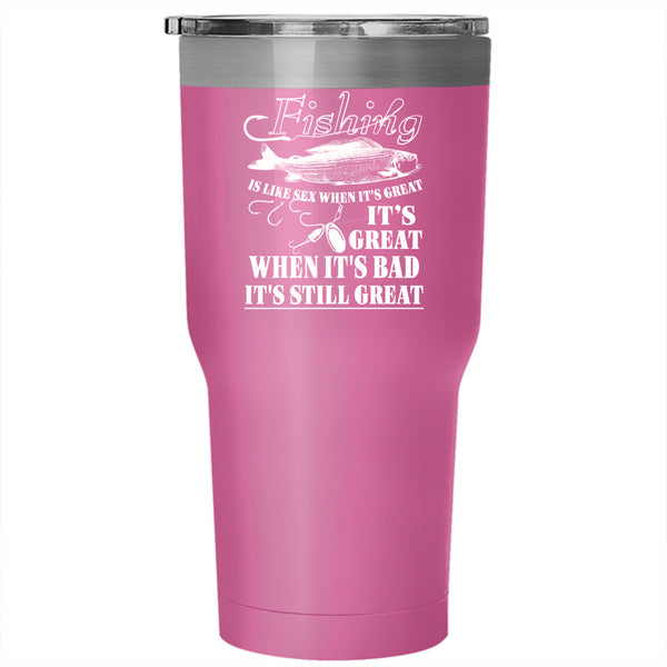 Fishing Tumbler 30 oz Stainless Steel, Cool Gift For Fisher Travel Mug
