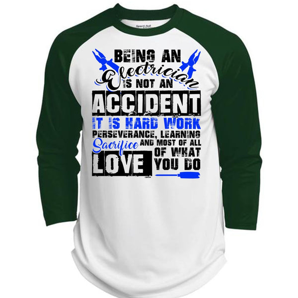 Being An Electrician Is Not An Accident T Shirt, I Love Electrician T Shirt, Awesome T-Shirts  (Polyester Game Baseball Jersey)