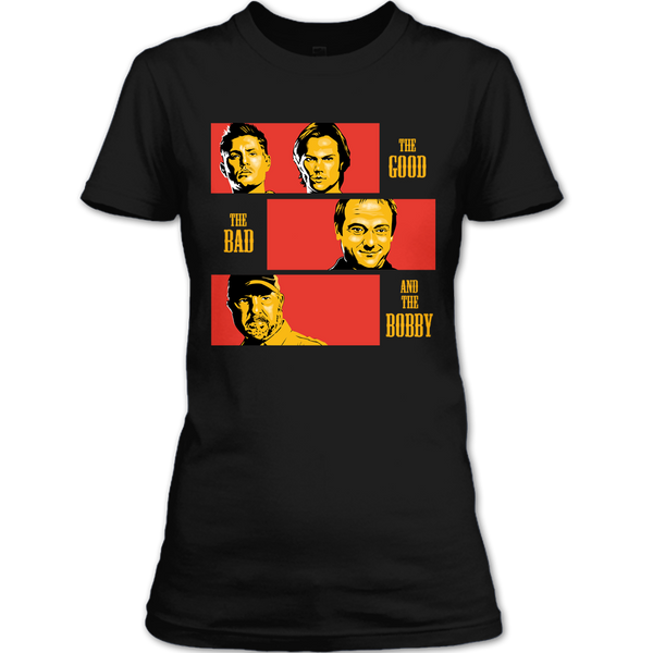 A black t-shirt with the shopify logo