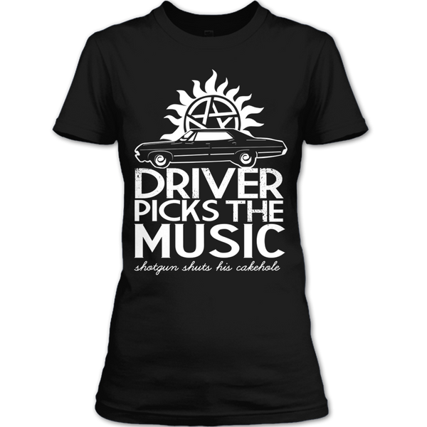 A black t-shirt with the shopify logo