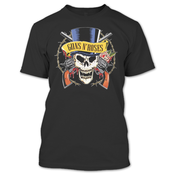 A black t-shirt with the shopify logo