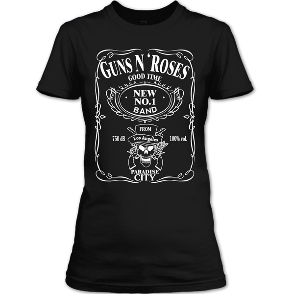 A black t-shirt with the shopify logo