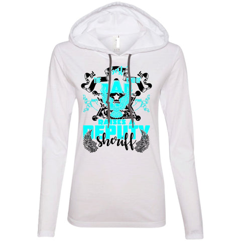 A black t-shirt with the shopify logo