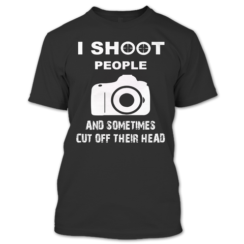 A black t-shirt with the shopify logo