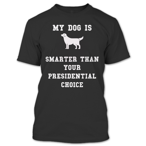 A black t-shirt with the shopify logo