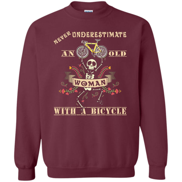 An Old Man With A Bicycle T Shirt, Coolest Biker Sweatshirt