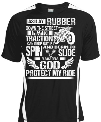 A black t-shirt with the shopify logo