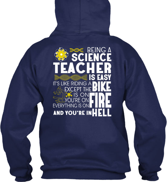 Being A Science Teacher Is Easy T Shirt, It's Like Riding A Bike T Shirt