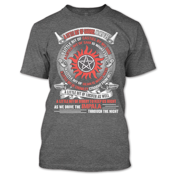 A black t-shirt with the shopify logo