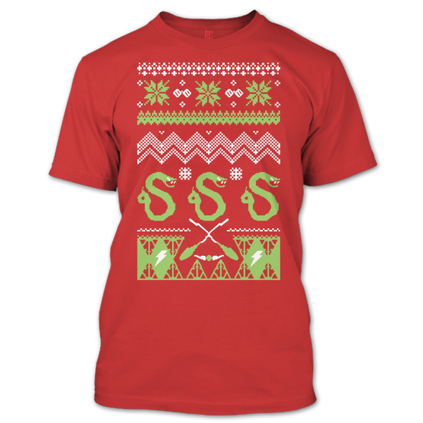 A black t-shirt with the shopify logo