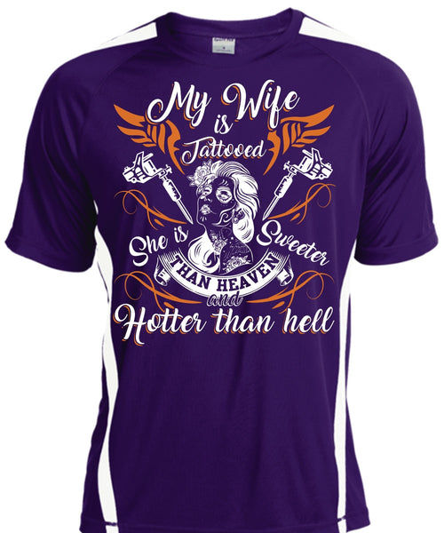 My Wife Is Tattooed T Shirt, She Is Sweeter T Shirt, Cool Shirt