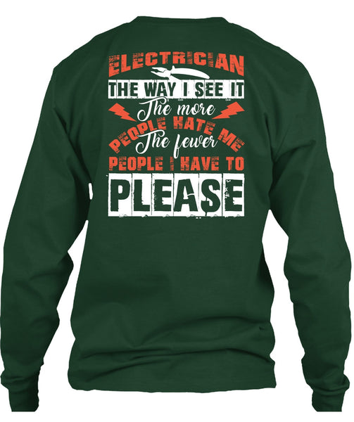 Electrician The Way T Shirt, I Love Electrician T Shirt