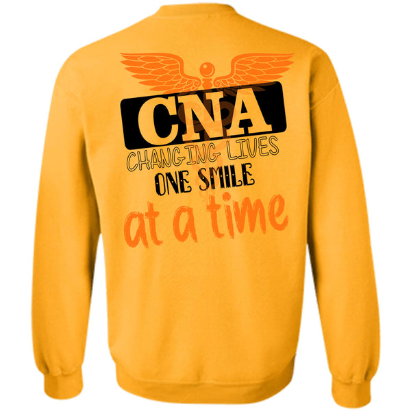 Being A Nurse T Shirt, CNA Changing Lives One Smile At A Time Sweatshirt