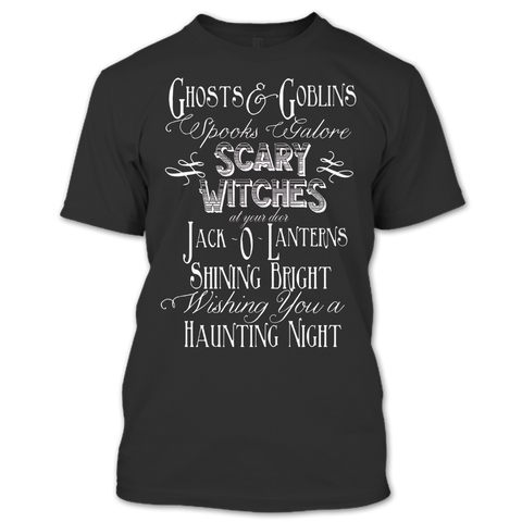 A black t-shirt with the shopify logo