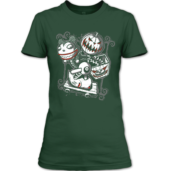 A black t-shirt with the shopify logo