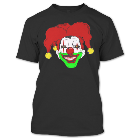 A black t-shirt with the shopify logo