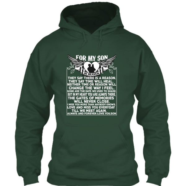 For My Son In Heaven T Shirt, Forever Love You Son T Shirt