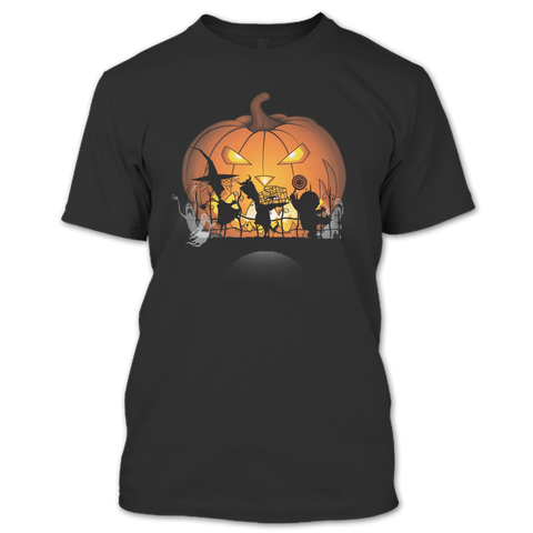 A black t-shirt with the shopify logo