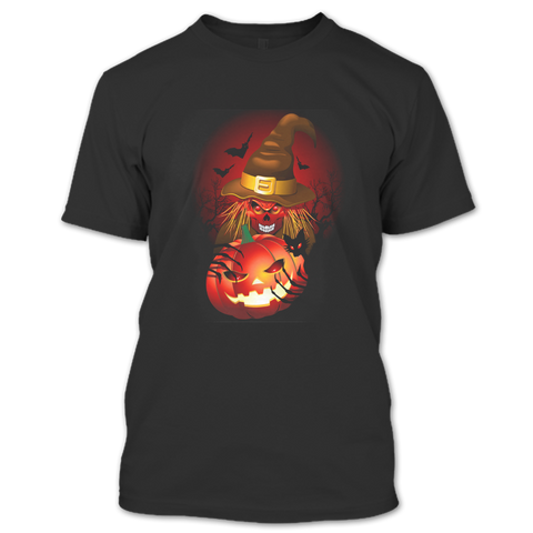 A black t-shirt with the shopify logo