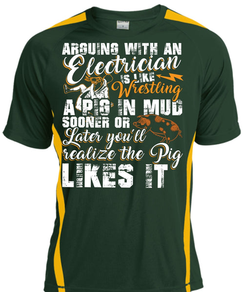 Arguing With An Electrician T Shirt, Being An Electrician T Shirt, Cool Shirt