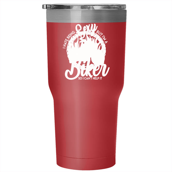 I'm A Biker Tumbler 30 oz Stainless Steel, Cool Gift For Biker Travel Mug