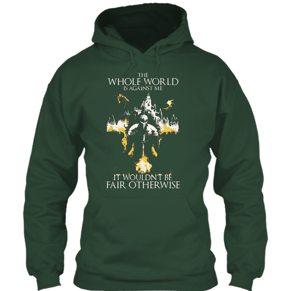 A black t-shirt with the shopify logo