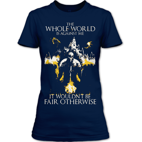 A black t-shirt with the shopify logo