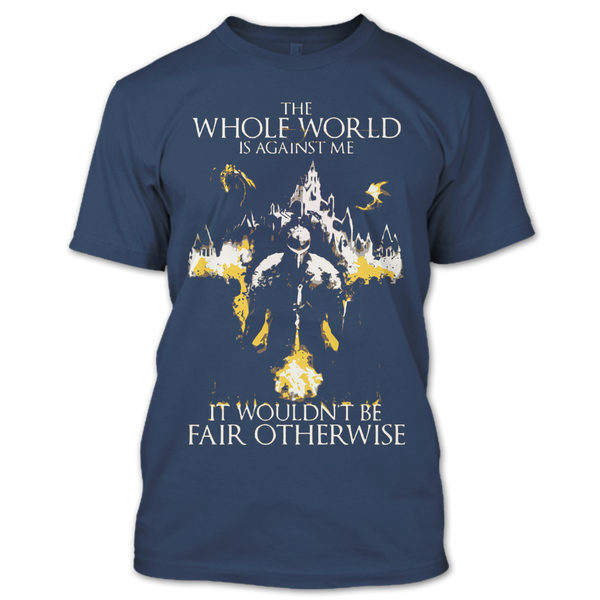 A black t-shirt with the shopify logo