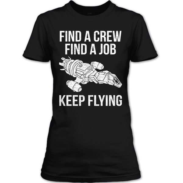 A black t-shirt with the shopify logo