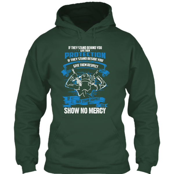 A black t-shirt with the shopify logo