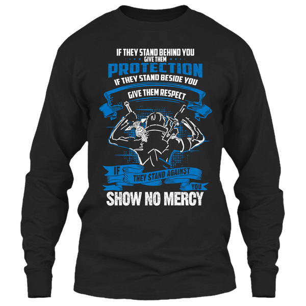 A black t-shirt with the shopify logo