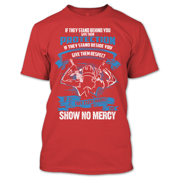 A black t-shirt with the shopify logo