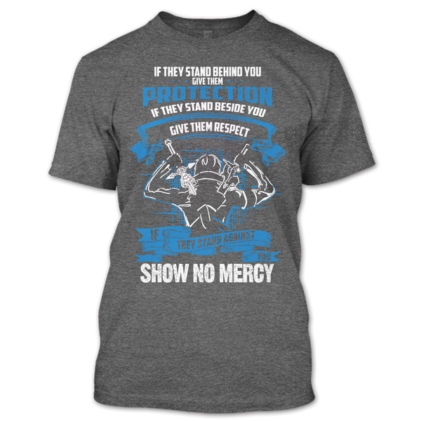 A black t-shirt with the shopify logo