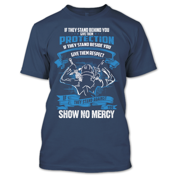 A black t-shirt with the shopify logo